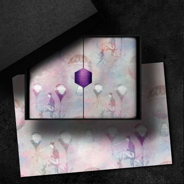 Papier Mousseline Steampunk Hot Air | Vintage (Créateur téléchargé)