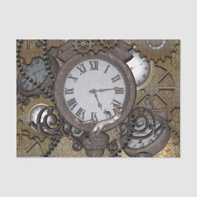 Papier Mousseline Steampunk peut vous mer le gecko drôle ? (Recto)
