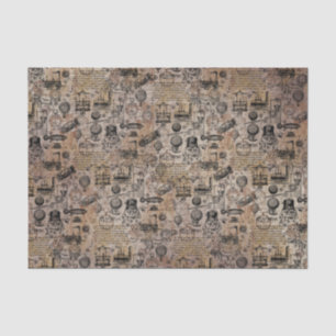 Papier Mousseline Steampunk vintage