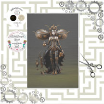 Steampunk Voyager Fée Découpage