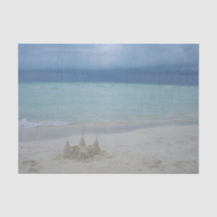 Papier Mousseline Stormy Sandcastle Beach Landscape