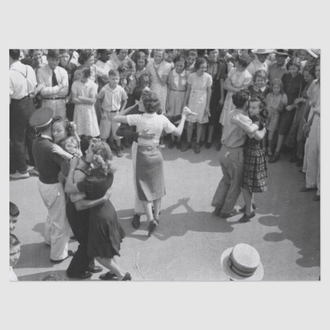 Papier Mousseline Street Dance, Crowley, Louisiane, années 1930 (Recto)