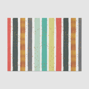 Papier Mousseline Stripes de Noël Motif Gold Sparkings