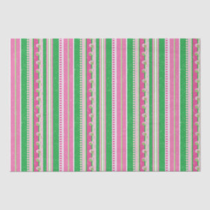 Papier Mousseline Stripes et planètes Abstraites, Rose rose et vert