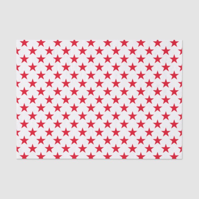 Papier Mousseline Style Cool d'origine Blanc Red Star motif (Recto)