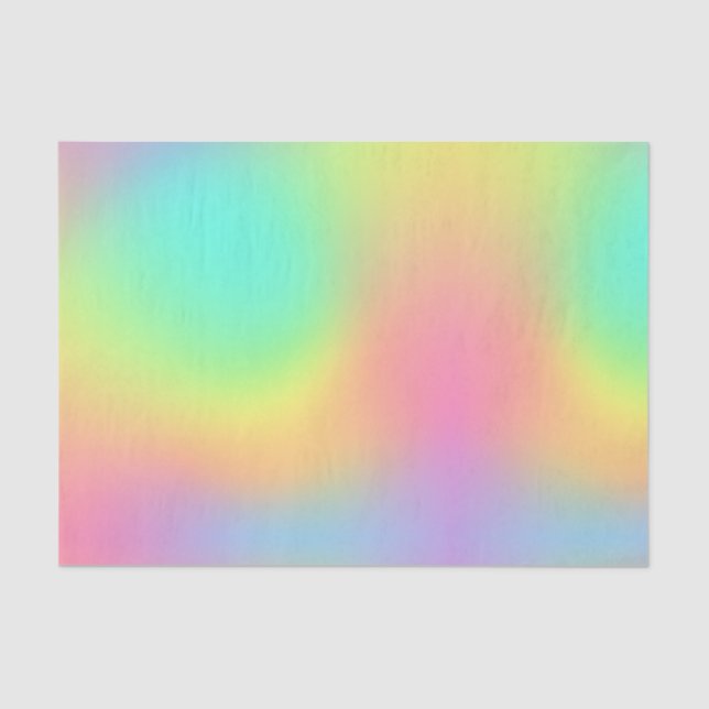 Papier Mousseline Style holographique coloré motif abstrait (Recto)