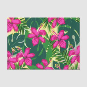 Papier Mousseline Style tropical hawaïen