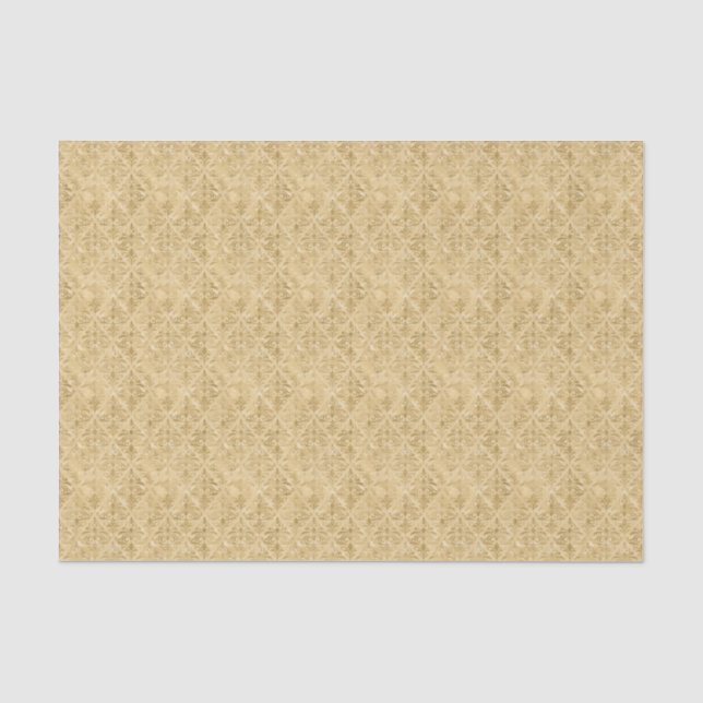 Papier Mousseline Style Victorien Or Damask Luxe Découpage (Recto)