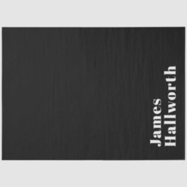 Papier Mousseline Stylish Editable Retro Modern Name (ou autre texte