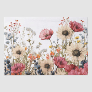 Papier Mousseline Sublimation florale