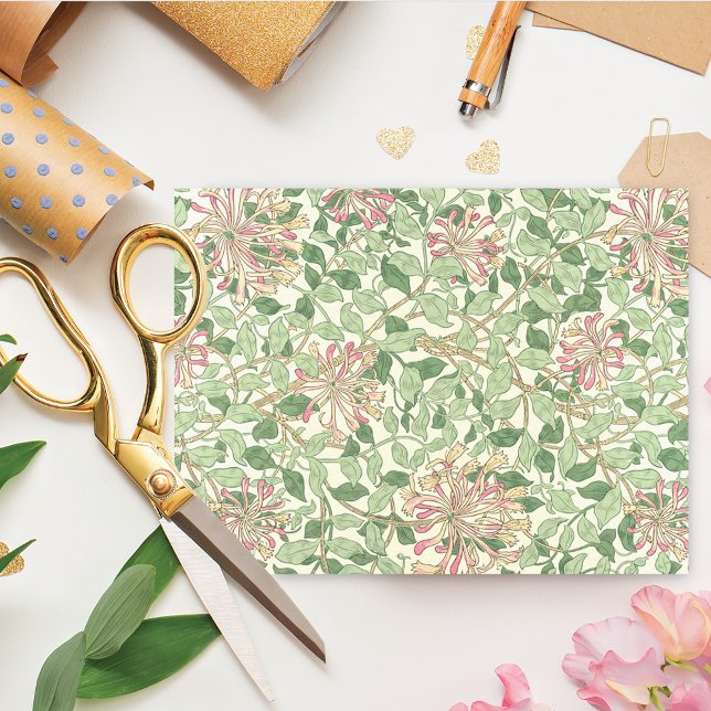 Papier Mousseline Succès rose William Morris (Créateur téléchargé)