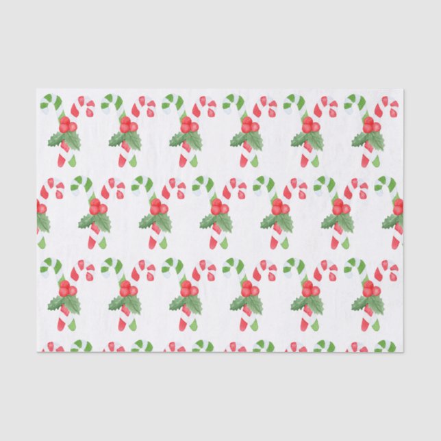 Papier Mousseline Sucre de canne aquarelle Noël (Recto)