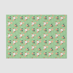 Papier Mousseline Sucre de canne Père Noël Elf Motif de Noël