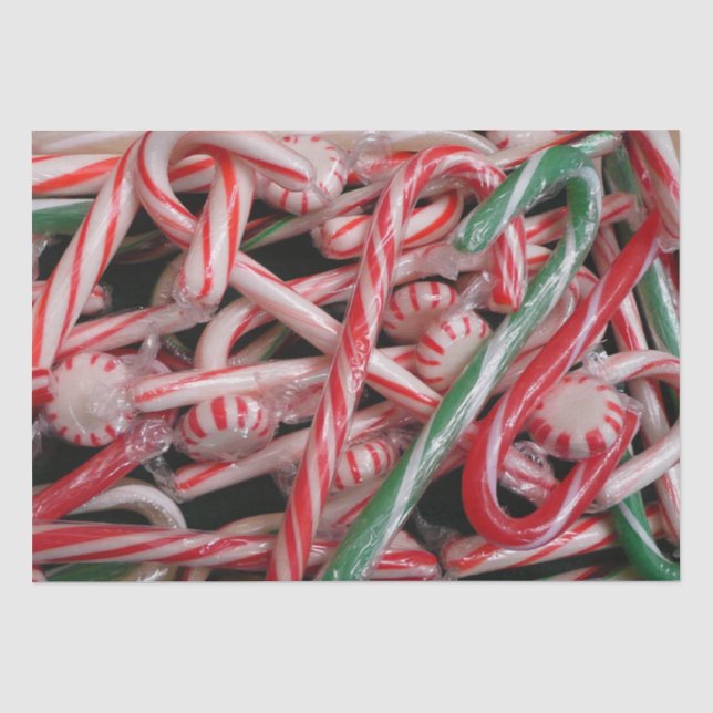 Papier Mousseline Sucres de canne et menthe de Noël (Recto)