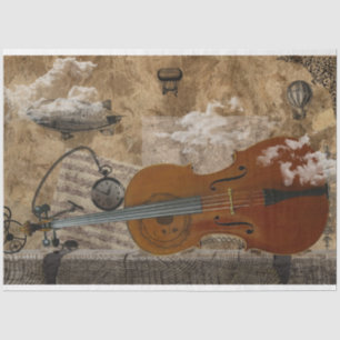 Papier Mousseline Suite Cello Steampunk