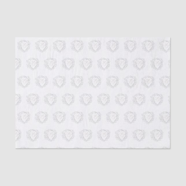 Papier Mousseline Suite Mariage Monogramme personnalisée Anastasia & (Recto)