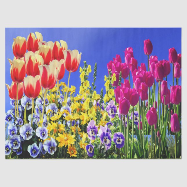 Papier Mousseline Summer Flowers (Recto)