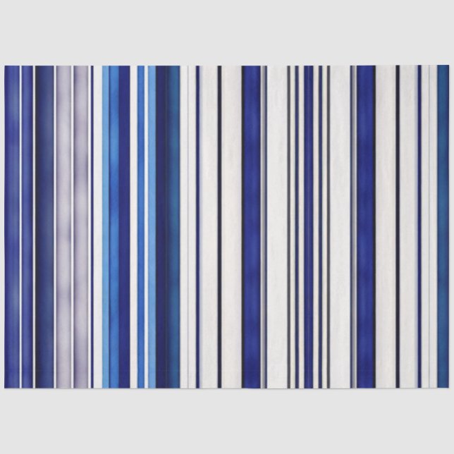 Papier Mousseline Summer Navy Blue Boat Collection de rayures tendan (Recto)
