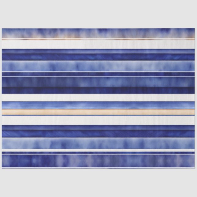 Papier Mousseline Summer Navy Blue Modern Boot Stripes Collection (Recto)