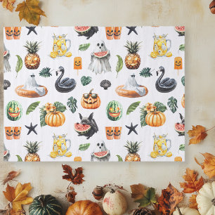 Papier Mousseline Summerween Été Halloween Tropical Gothique