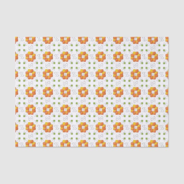 Papier Mousseline SUN traditionnel letton conception géométrique IX (Recto)