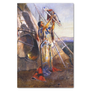 Papier Mousseline "Sun Worshiping in Montana" de Charles Russell