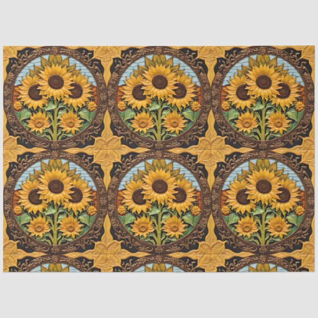 Papier Mousseline Sunflower Collection tendance Belle (Recto)
