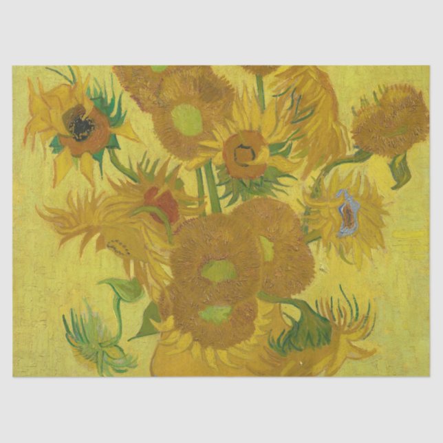 Papier Mousseline Sunflowers - Vincent van Gogh (Recto)