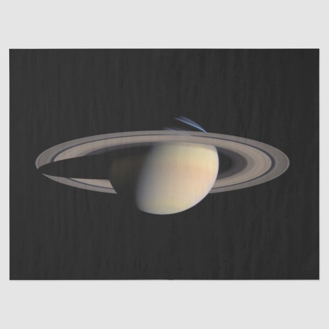 Papier Mousseline Sunlit Saturn Gas géant Planet par Cassini (Recto)