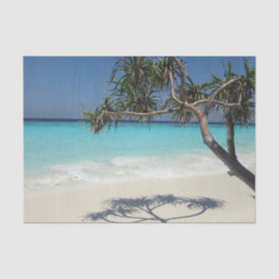 Papier Mousseline Sunny Tropical Beach Ocean Paradise