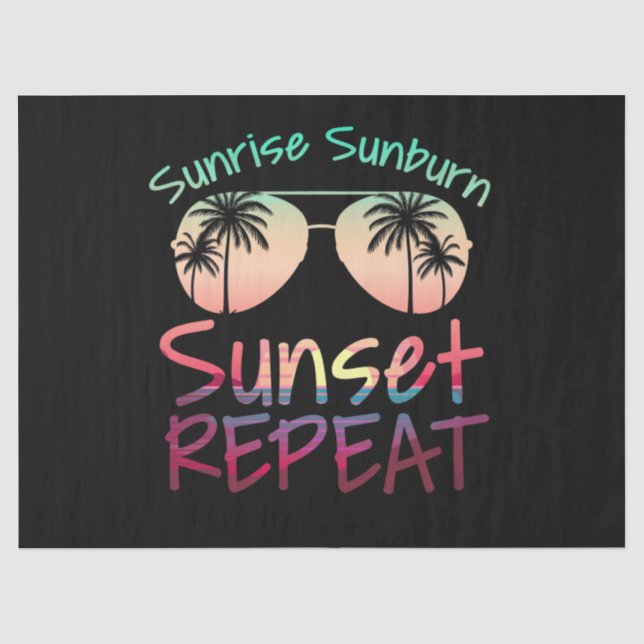 Papier Mousseline Sunrise Sunburn Sunset Répétition (Recto)