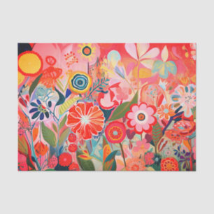 Papier Mousseline Sunshine Whimsy Flower Abstrait Peinture Découpage