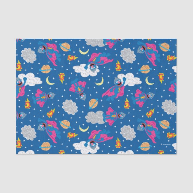 Papier Mousseline Super Grover 2.0 Motif Sky de nuit (Recto)