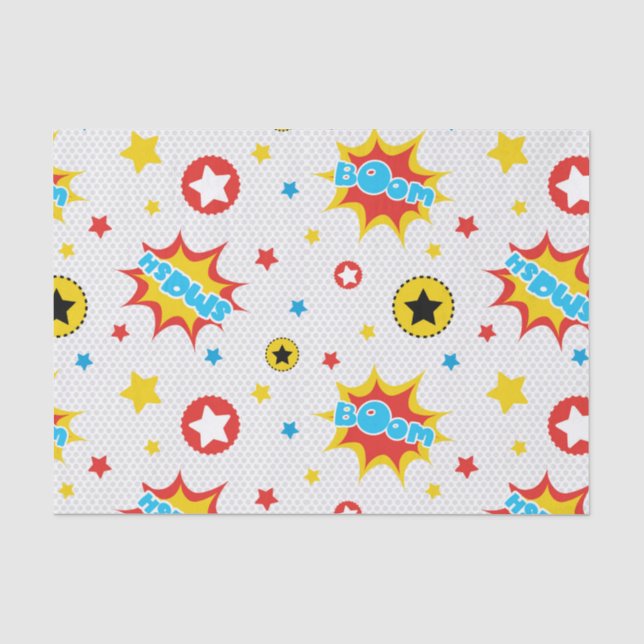 Papier Mousseline Super héros d'enfants (Recto)