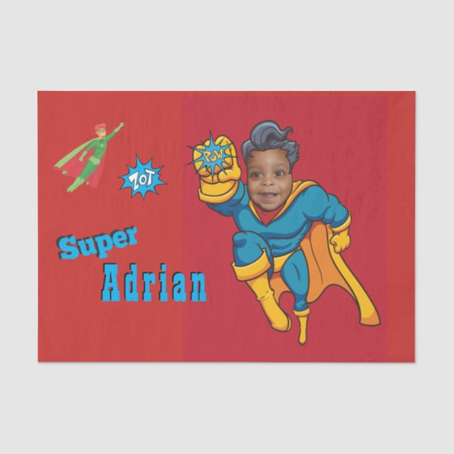 Papier Mousseline Super Special Kid's Greatest Superhero Photo (Recto)