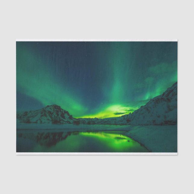 Papier Mousseline Superbe Aurora verte (Recto)