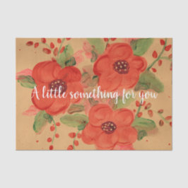 Papier Mousseline Superbe Floral Rouge