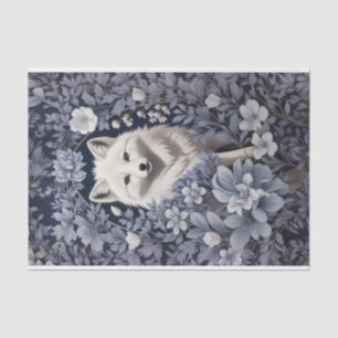 Papier Mousseline Superbe Renard arctique William Morris Inspiré
