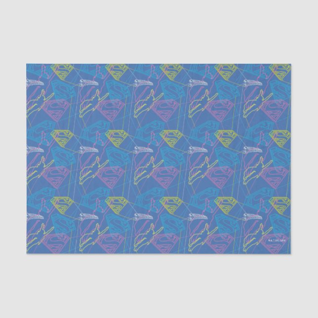 Papier Mousseline Supergirl et logo en couleurs (Recto)