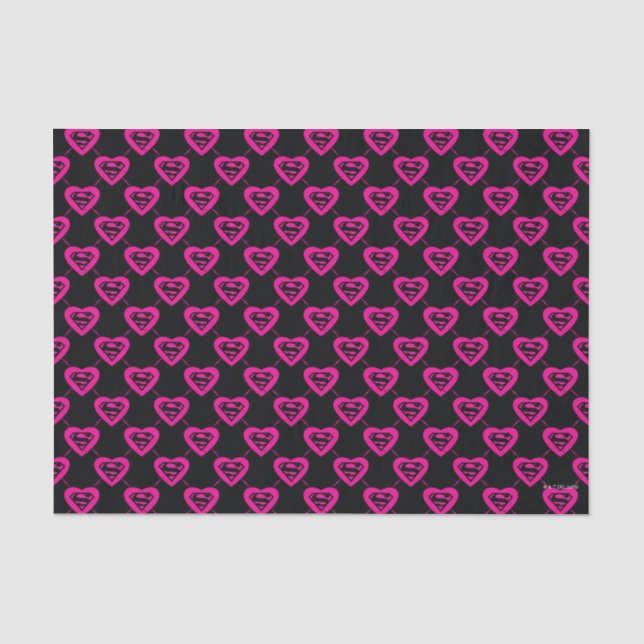 Papier Mousseline Supergirl Hearts Motif diagonal (Recto)