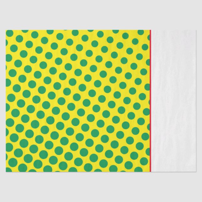 Papier Mousseline Superhero Comics Green Yellow Dots amusants Enfant (Recto)