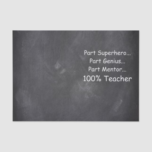 Papier Mousseline Superhero Genius Mentor Enseignant Conception de t (Recto)