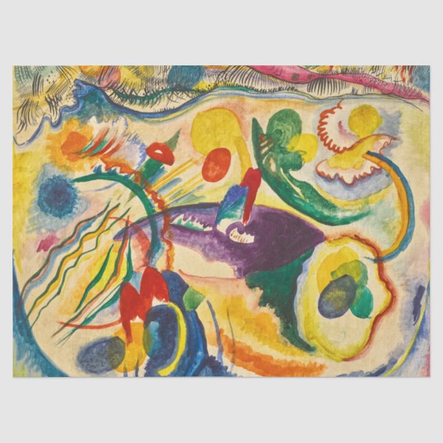Papier Mousseline Sur le thème du jugement Dernier de Kandinsky (Recto)