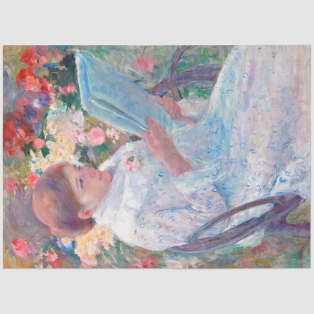 Papier Mousseline Sur un balcon, Mary Cassatt (Recto)