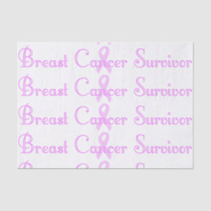 Papier Mousseline Survivant de fantaisie de cancer du sein