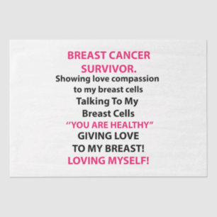 Papier Mousseline Survivant du cancer du sein