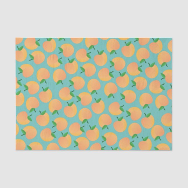 Papier Mousseline Sweet Peach Cute Fruit 1er Anniversaire Thème (Recto)