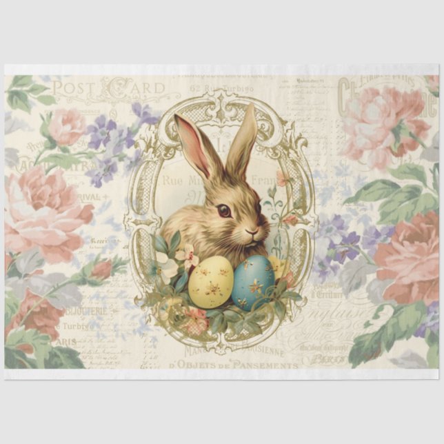 Papier Mousseline Sweet Sweet Bunny de Pâques Découpage (Recto)