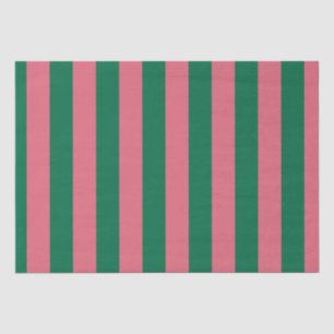 Papier Mousseline Sweetheart Rose Pickle Rayure Verte