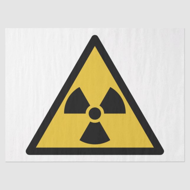 Papier Mousseline Symbole d'avertissement de rayonnement (danger rad (Recto)